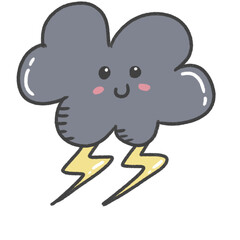 cartoon illustration weather sky season emoji cloud storm smile grey yellow