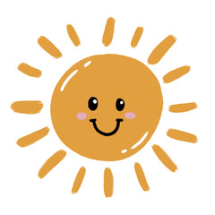 cartoon illustration weather sky season emoji sun orange smile yellow summer