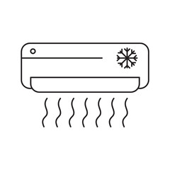 Air Conditioner line icon. AC unit symbol flat trendy style illustration for web and app..eps