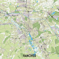 Hannover Germany map poster art