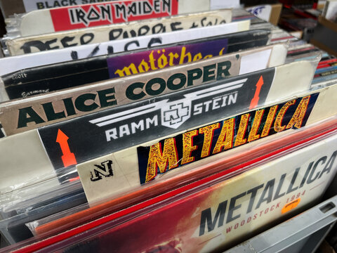 Rock Music Bands Vinyl Records Collection