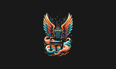 chair with wings vector illustration artwork design