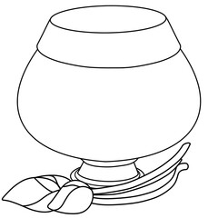 The alms bowl of monks in Buddhism and Lotus Doodle