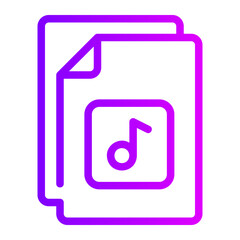 music gradient icon