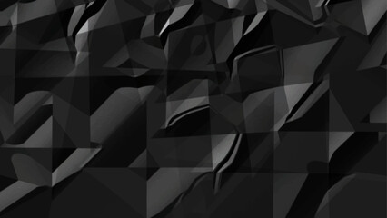 Black Crumpled paper grimy texture, Dark background,