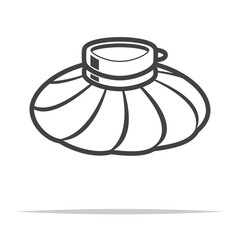 Cold compress icon transparent vector isolated