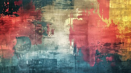 a colorful grunge faded background, painted, abstract AIG51A.