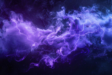 blue and purple cloud abstract background with lightning