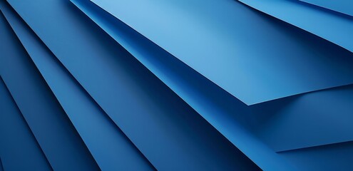 Blue background, an elegant paper texture with folded edges and folds