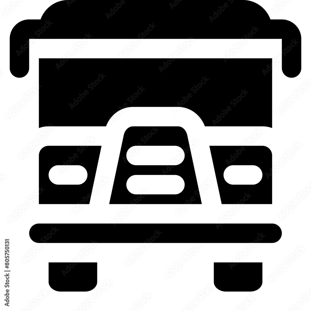 Poster school bus icon