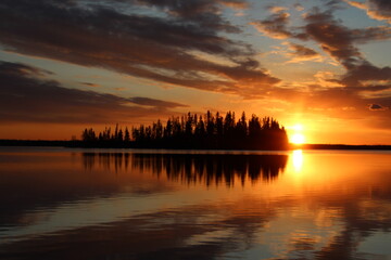 Sunset On The Island, Elk Island National Park, Alberta