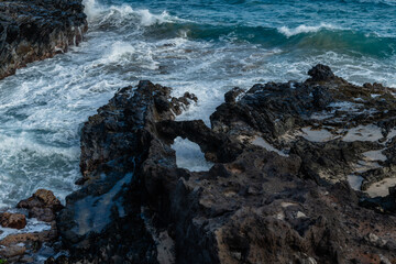 Beautiful Kapalua Coastal Trail vista on Maui, Hawaii