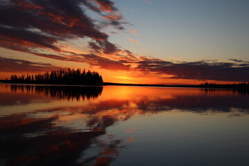 Sunset Reflections, Elk Island National Park, Alberta