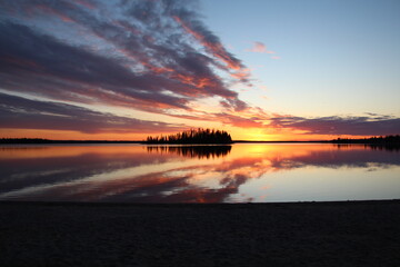 Sunset On Astotin Beach