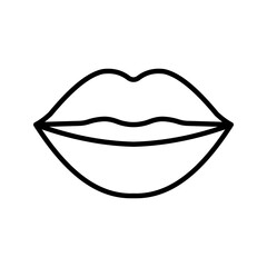 Lips icon. symbol for mobile concept and web design color editable