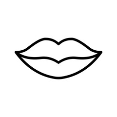 Lips icon. symbol for mobile concept and web design color editable