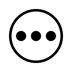 ellipsis icon. Three dots vector color editable