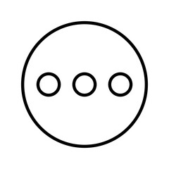 ellipsis icon. Three dots vector color editable