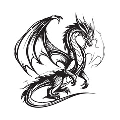 Heraldic Dragon Vector Art, Icons, and Graphics isolated on white
