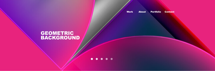 a geometric background with a pink , purple , and blue gradient . High quality