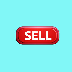sell icon red color illustration