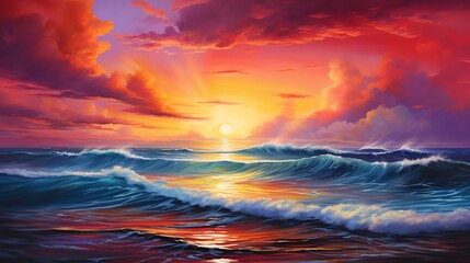 Obraz premium sunset over the sea