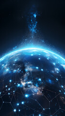 Obraz premium Global network connection, globalization concept