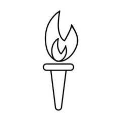 Torch icon. vector flat fireTorch icon illustration on white background..eps