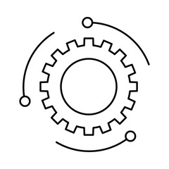 automation mark icon. vector flat automation mark symbol on white background..eps