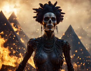 Infernal Ascension: The Voodoo Queen with a Skull Face