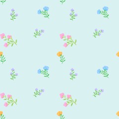 seamless pattern with  flowers