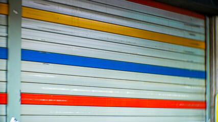 Metal Shutter door of a closed store