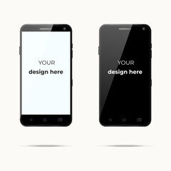 Mobile phone isolated on white background. Phone vector mockup 