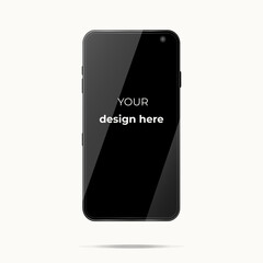 Mobile phone isolated on white background. Phone vector mockup 