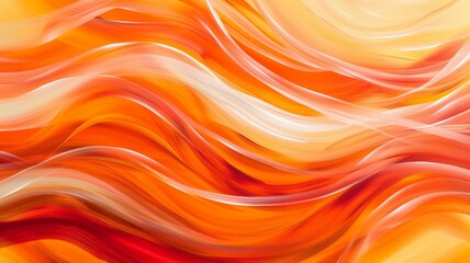 the mesmerizing allure of wavy orange and light red lines as they dance across the canvas