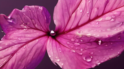 pink flower with dew drops