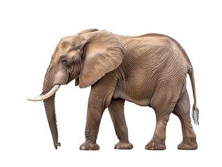 A Full Body Profile Elephant with a Transparent Background PNG