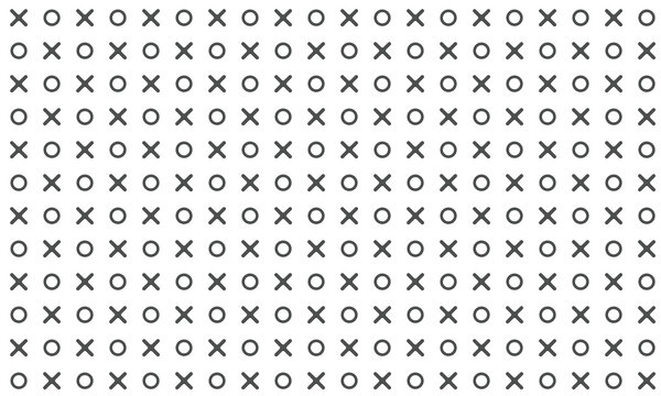 Tic tac toe pattern seamless. Vector repeatable  