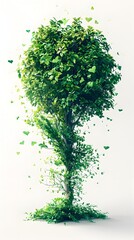 Naklejka premium Sustainable Green-Tech Solution Leads the Way Towards an Eco-Friendly Future of Innovative and Minimalist Design