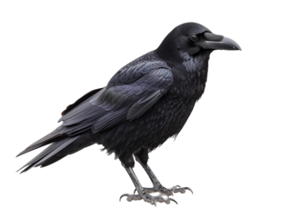 A Full Body Crow with a Transparent Background PNG