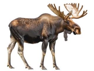 A Full Body Moose with a Transparent Background PNG