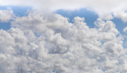 The extraordinary  beauty of the clouds in blue spring sky over northern Israel