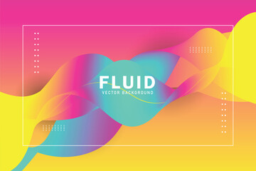 Abstract wavy dynamic colourful fluid background