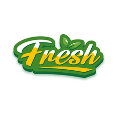 Naklejka premium Fresh label for sticker food and fruits 