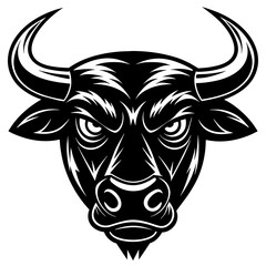 angry-bull-head-logo-silhouette-on-white-backgro