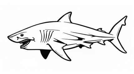 Shark printable coloring pages
