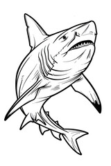 Shark coloring page | Printable Coloring Pages