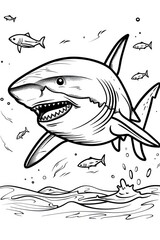 Shark Mandala Coloring Page for Older Kids