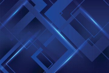 Modern Blue geometric shapes abstract technology background