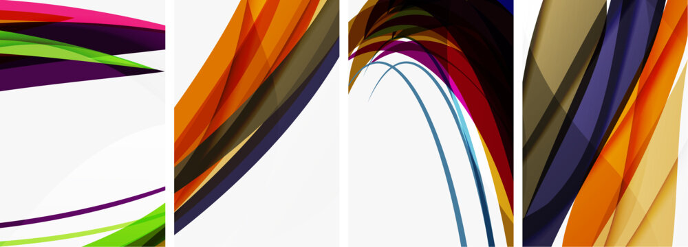 An artistic collage featuring a mix of electric blue and magenta waves in a symmetrical pattern, creating a visual arts masterpiece with circles and eyelash font details on a white backdrop